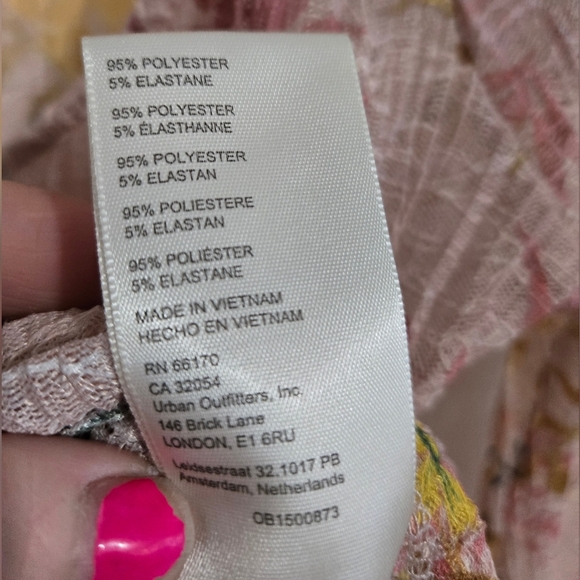 Free People Angelina Cropped Blouse Shirt Women's XS Floral Pleated Scoop Neck - Picture 5 of 12